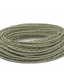 Провод витой в ретро стиле ПРВ 3х1.5 титановый шёлк