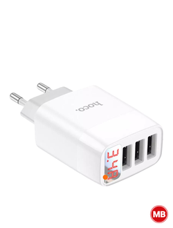 Адаптер зарядный с 3 USB портами