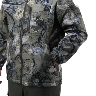 Демисезонная куртка для рыбалки и охоты "Хантер-2" серая ветка фото-3