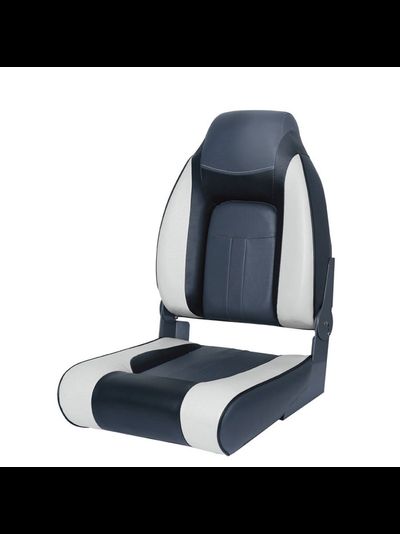 Сиденье мягкое складное Newstarmarine Premium Designer High Back Seat 75157GCB 650x450x430мм серо-черное из пластмассы с виниловой обивкой