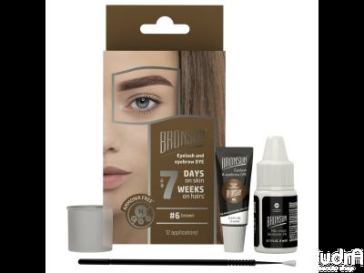 BRONSUN Набор для домашнего окрашивания BR-2009, цвет коричневый №6 