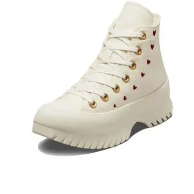 Купить Москве белые с бордовыми сердечками Converse All Star Lugged 2.0 Platform A05341C