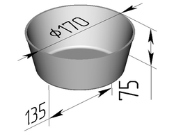 Хлебная форма Л1ДМз (170 х 135 х 75 мм)