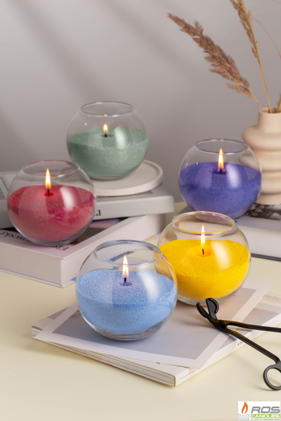 Насыпная свеча "Шар" 12*10 см, цвет "Жёлтый"