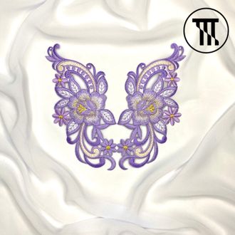 Термоаппликации, цв. Лаванда / Золото (пара)