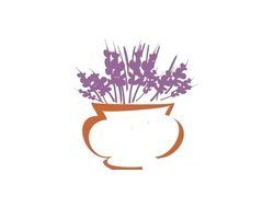 Lavender color - подушка с гречихой стеганая