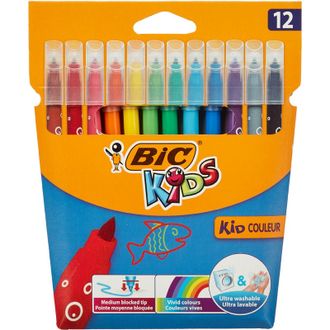 Фломастеры 12 цветов Bic для маленьких детей, 841798