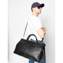 Кожаный саквояж Otranto black (арт. 4006-01)