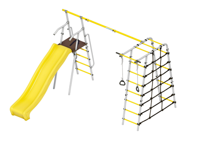 Дачный комплекс "Богатырь Плюс 2 MAX" (без качелей) Romana 103.12.07 (белый/жёлтый)