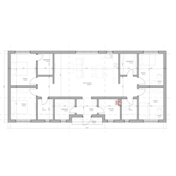 Одноэтажный дом с четырьмя спальнями 128м² (S106)