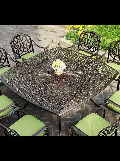 Стол из литого алюминия Capri 8 для сада на 8 персон