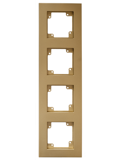 Рамка 4 поста GUSI Electric CITY золото С514-005-005 Gold