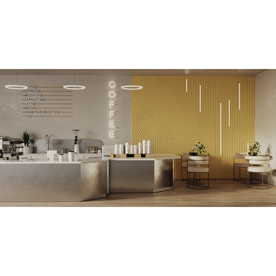 Гипсовая панель VECTOR + LED артикул M-0055