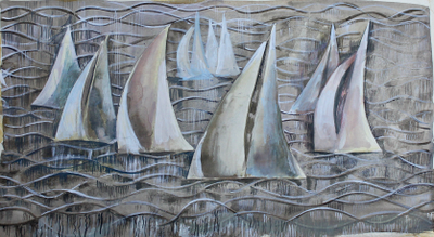 "Паруса" бумага гуашь, акварель 1970-е годы