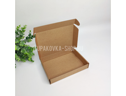 Коробка с откидной крышкой 187*142*32 мм БУРЫЙ