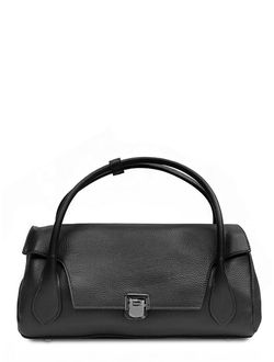 (АРТИКУЛ: 9965/6) СУМКА ЖЕНСКАЯ, НЕБОЛЬШАЯ, НАТУРАЛЬНАЯ КОЖА, ЧЕРНАЯ, С ПЛЕЧЕВЫМ РЕМНЕМ