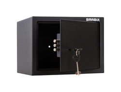 Сейф мебельный BRABIX "SF-230KL", 230х310х250 мм, ключевой замок, черный, 291146