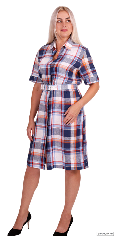 Платье в клетку Кини-FSV р.52 (Акция)