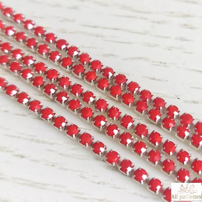 Стразовая цепочка 2 мм № ЦК57