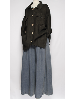 Рубашка-жакет "КЛАПАНЫ ВИНТАЖНАЯ" черная р.50-58