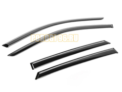 Дефлекторы окон, AutoFlex, для Lada Kalina SD,HB 2004-2018/Granta HB 2018-, литьевой поликарбонат, 4 шт.