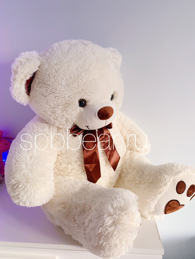 Плюшевый медведь 110 см бежевый Тони