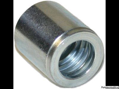 Муфта обжимная 1SN DN08, внут.диаметр-14,0mm, длина-31mm, оцинк.сталь