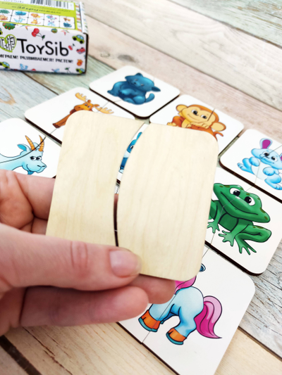 Картинки-половинки ЛАЙТ "Зверушки"