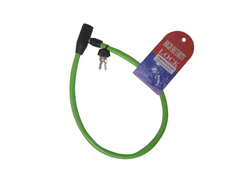 Замок велосипедный 10*650мм (зеленый)