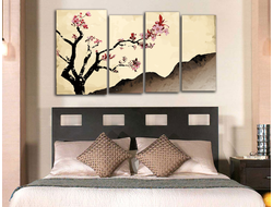 Модульная картина "Вишня под горой"