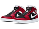 Купить женские кроссовки Nike (WMNS) Air Jordan 1 Mid Gym Red Black BQ6472-601