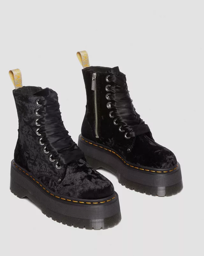 Dr martens velvet platform top