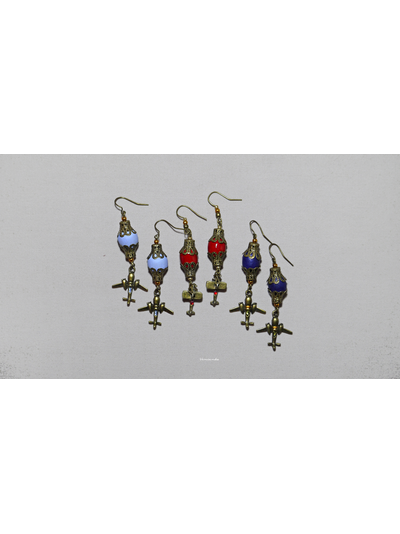 Благотворительность. Серьги "Ветер крепчает" с самолётиками