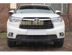 Защита радиатора Toyota HIGHLANDER U50 2013-2016 black низ
