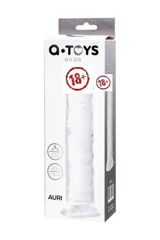762014 Фаллоимитатор A-Toys by TOYFA Auri, TPE, прозрачный, 20 см