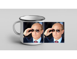 Кружки металлические эмалированные с Путиным