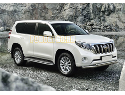 Защита переднего бампера d76/d57 на Toyota Land Cruiser Prado 150 (Ленд Крузер Прадо 150) (2009-2017)