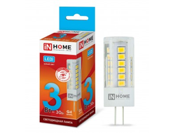 Лампа светодиодная ASD/inHome VC JC G4 3W(270lm) 12V 4000К 4K (без пульсации) 9796