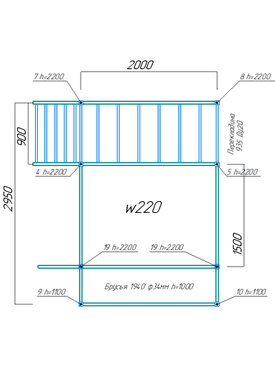 Спортивная площадка Workout W220
