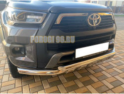 Защита переднего бампера с перемычками d60/60 для Toyota Hilux Black Onyx 2020-