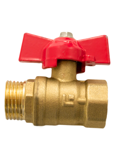 Кран шаровый вн.р. нар.р. ATM 1/2 3/4 1 1 1/4 1 1/2 2 эконом бабочка ручка