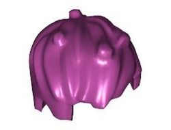 Minifigure, Hair Short and Messy, Magenta (44751 / 6430396)