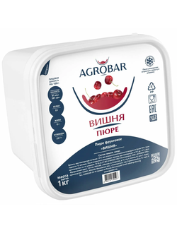ЗАМОРОЖЕННОЕ ПЮРЕ АГРОБАР, ВИШНЯ, 1 КГ