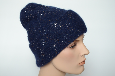 Vizio Италия 6943 CRY шапка синяя с отворотом цвет 7 фото