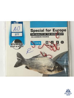 Крючки Kumho 277 R 1/10 №20 красные