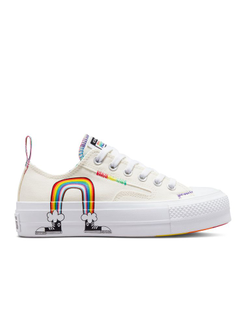 Кеды Converse Chuck Taylor All Star Lift Platform Pride c принтом Радуга A02264C
