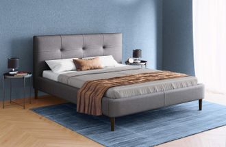 Кровать с мягким изголовьем Milla 180 на 200 (Серый)