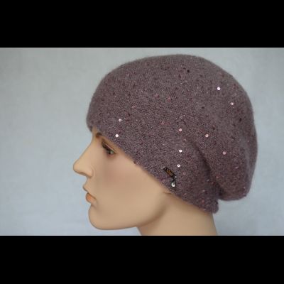 Сиреневый женский берет вязаный Vizio Италия 6943 фото