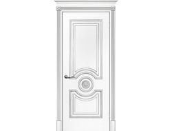 Дверь Смальта 18 эмаль белая с серебром