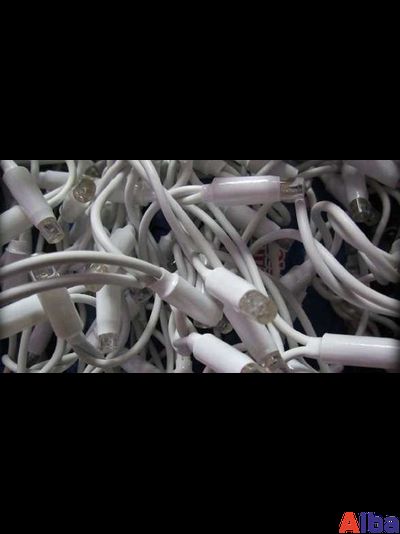 Гирлянда-нить 10 м, 220В, ТЕПЛЫЙ БЕЛЫЙ, IP 65 резина, с мерцанием